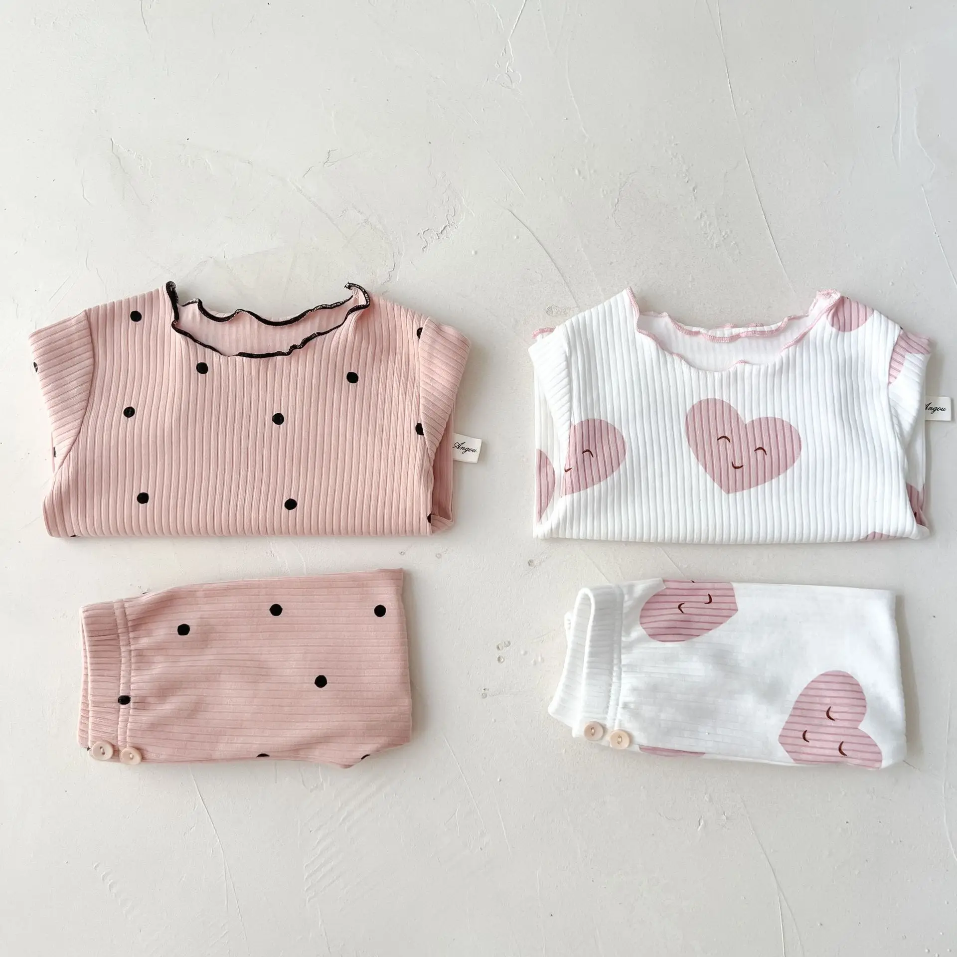 2psc Spring And Autumn Newborn Infant Baby Girls Suit Cartoon Long Sleeved Thread Cotton Kids Fashion Baby Clothing