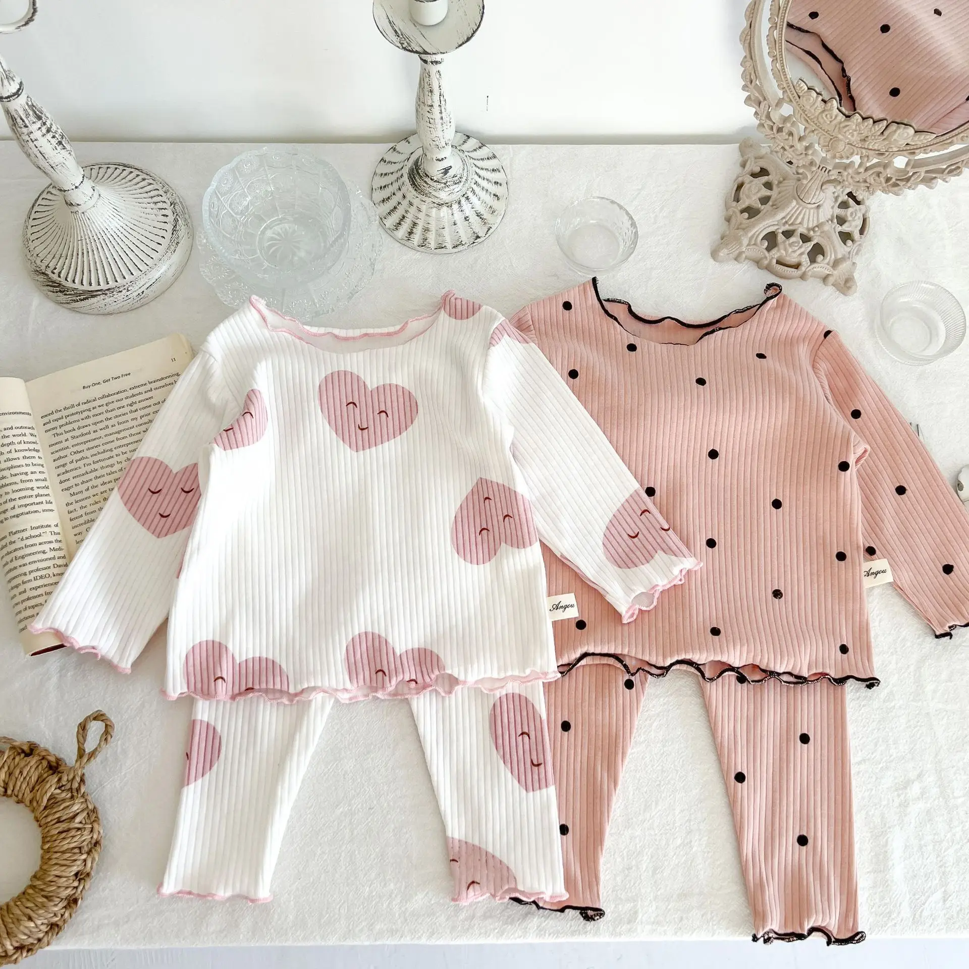 2psc Spring And Autumn Newborn Infant Baby Girls Suit Cartoon Long Sleeved Thread Cotton Kids Fashion Baby Clothing