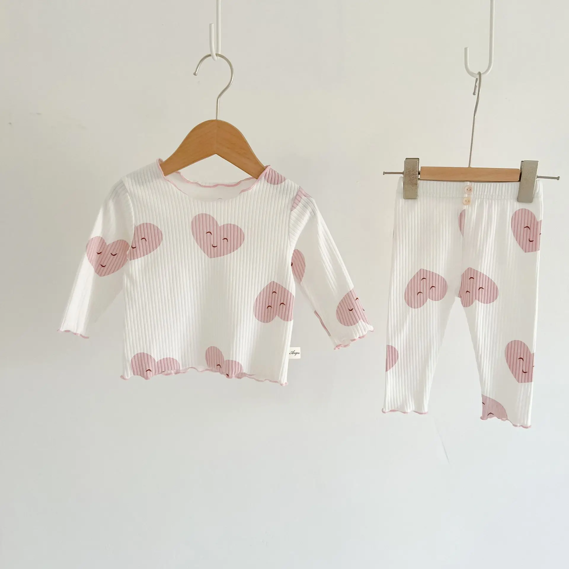 2psc Spring And Autumn Newborn Infant Baby Girls Suit Cartoon Long Sleeved Thread Cotton Kids Fashion Baby Clothing