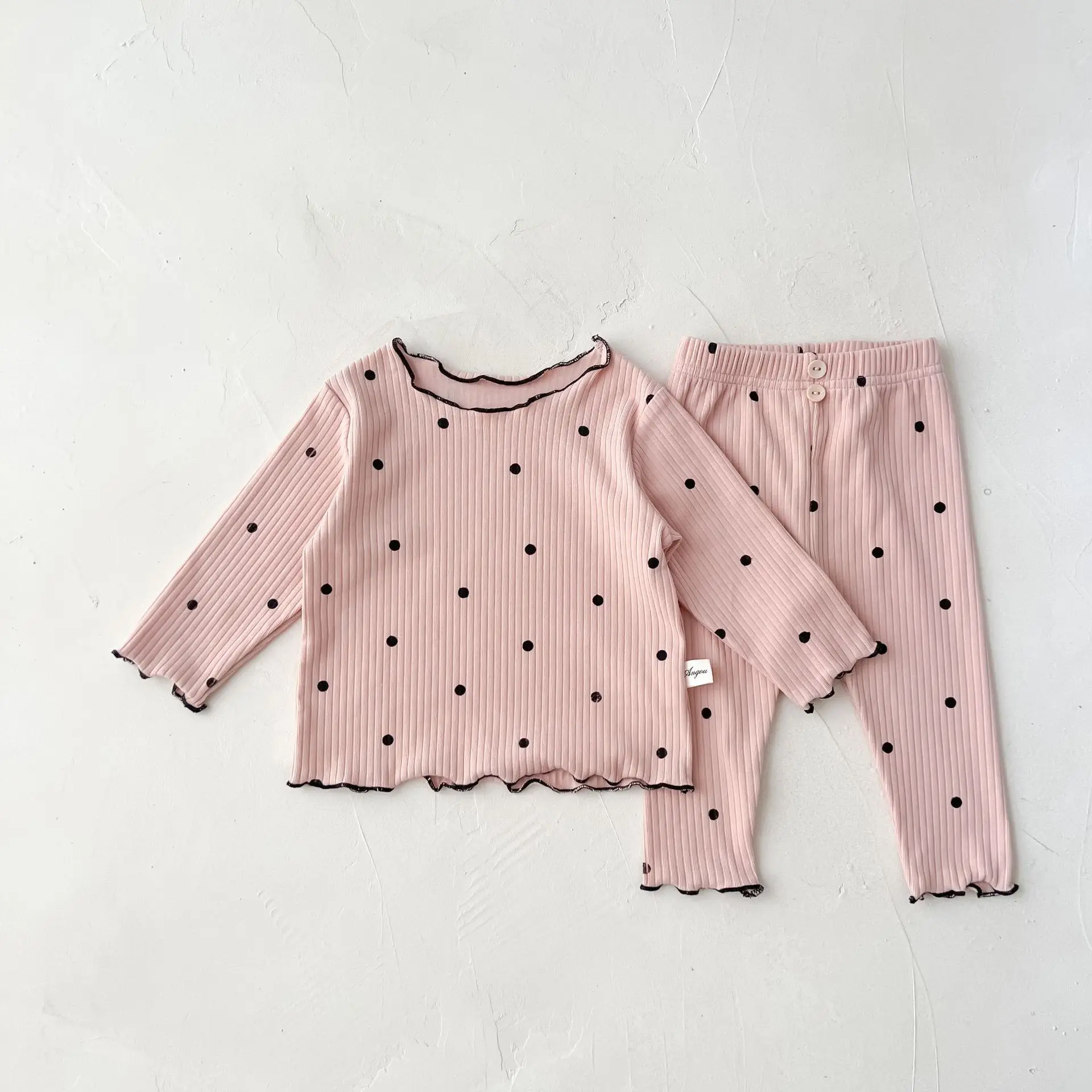 2psc Spring And Autumn Newborn Infant Baby Girls Suit Cartoon Long Sleeved Thread Cotton Kids Fashion Baby Clothing