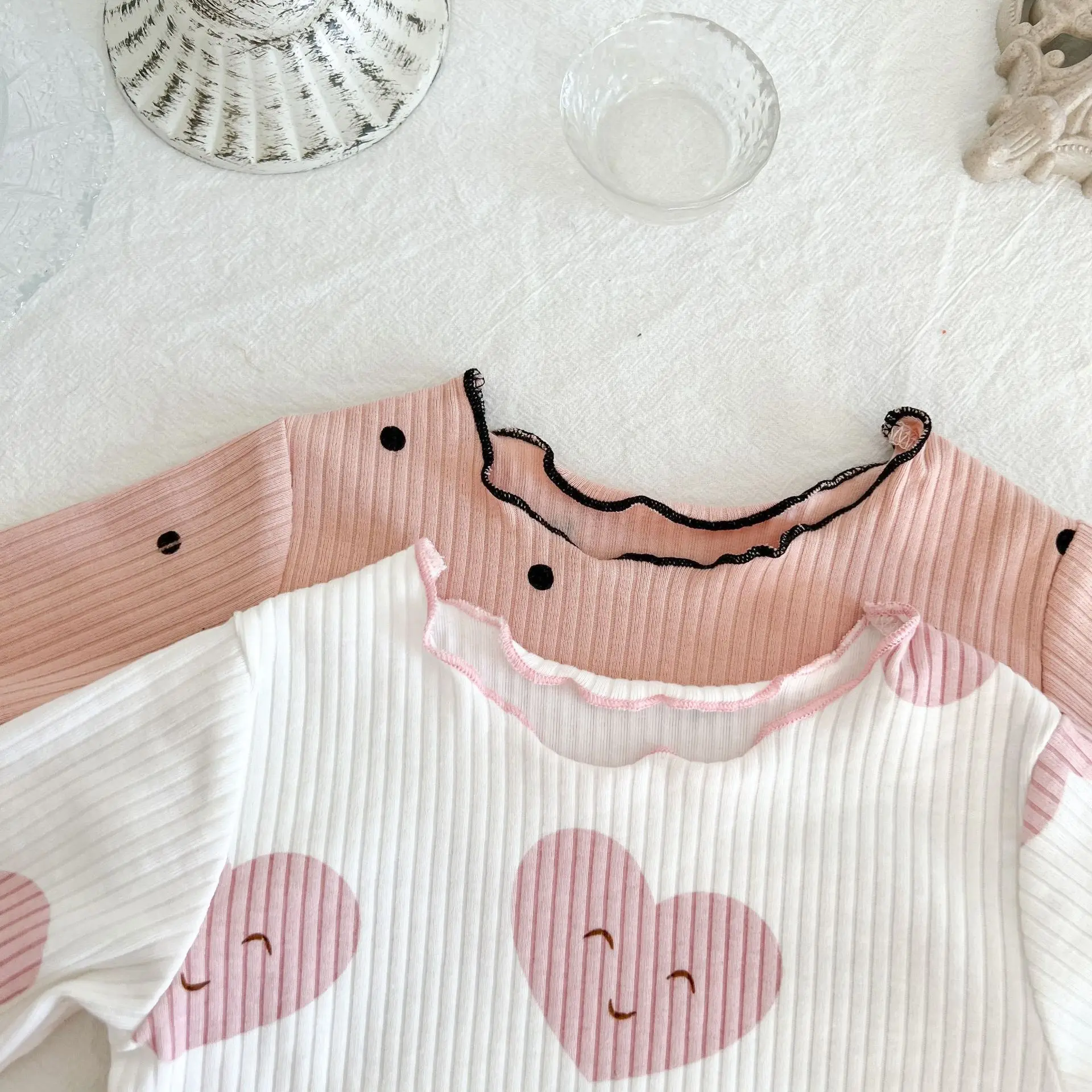 2psc Spring And Autumn Newborn Infant Baby Girls Suit Cartoon Long Sleeved Thread Cotton Kids Fashion Baby Clothing