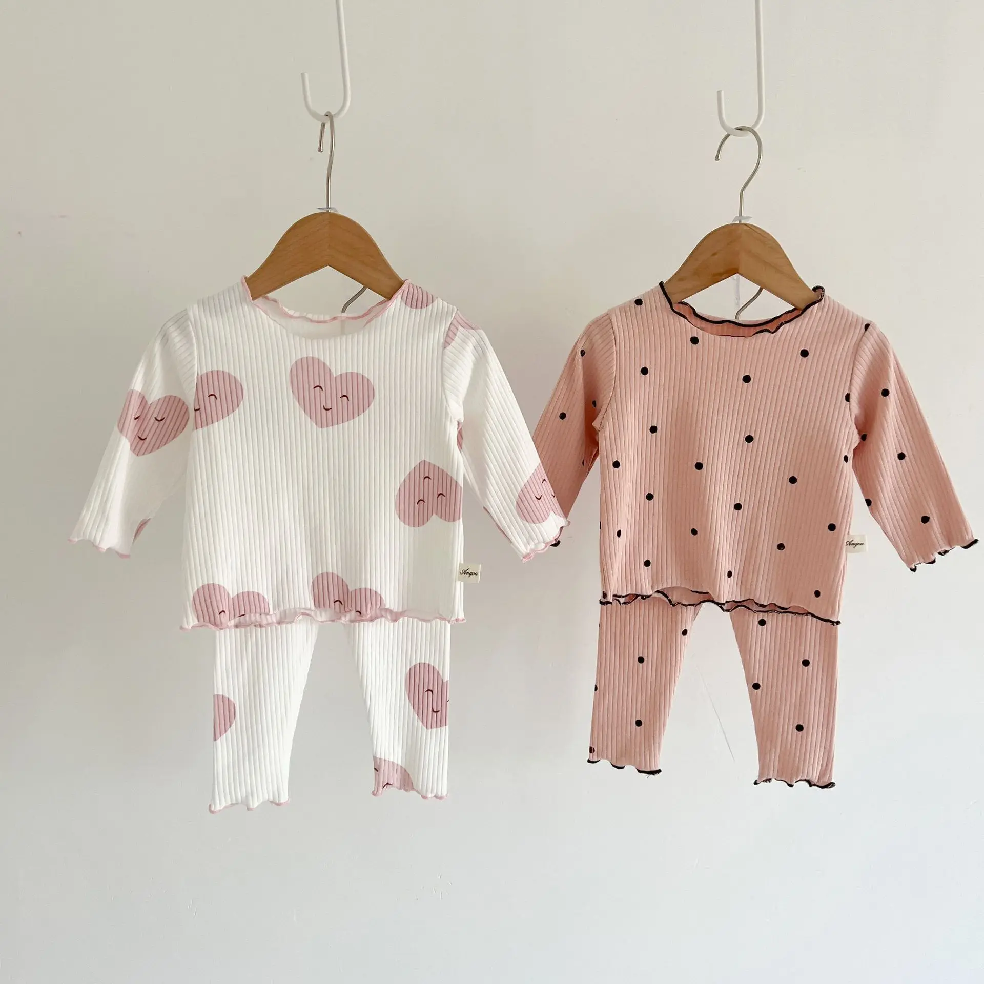 2psc Spring And Autumn Newborn Infant Baby Girls Suit Cartoon Long Sleeved Thread Cotton Kids Fashion Baby Clothing