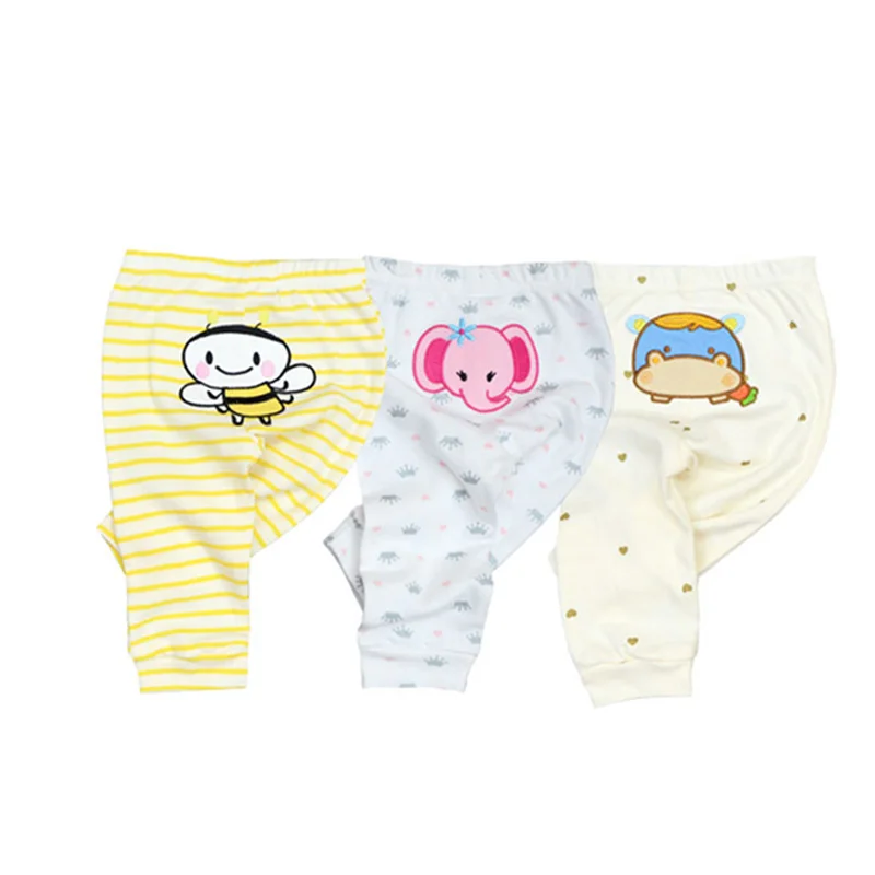 Kiddiezoom 3 Pcs/Lot Fashion Cartoon 100%Cotton Baby Boy Girl Pants Soft Baby Trousers