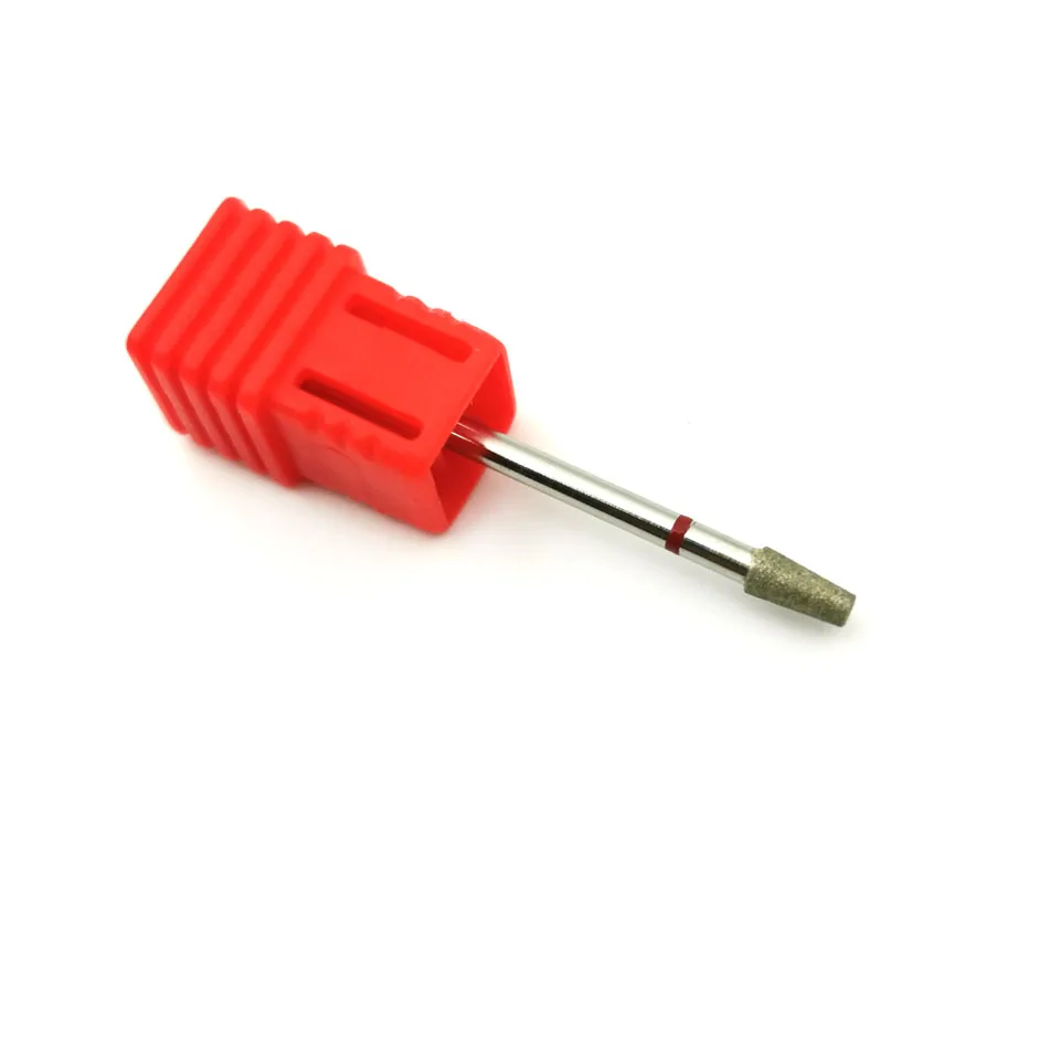 HYTOOS 10pcs/pack Short Tapered Diamond Nail Drill Bits 3/32 Manicure Drills Cuticle Burr Nails Accessories Tools