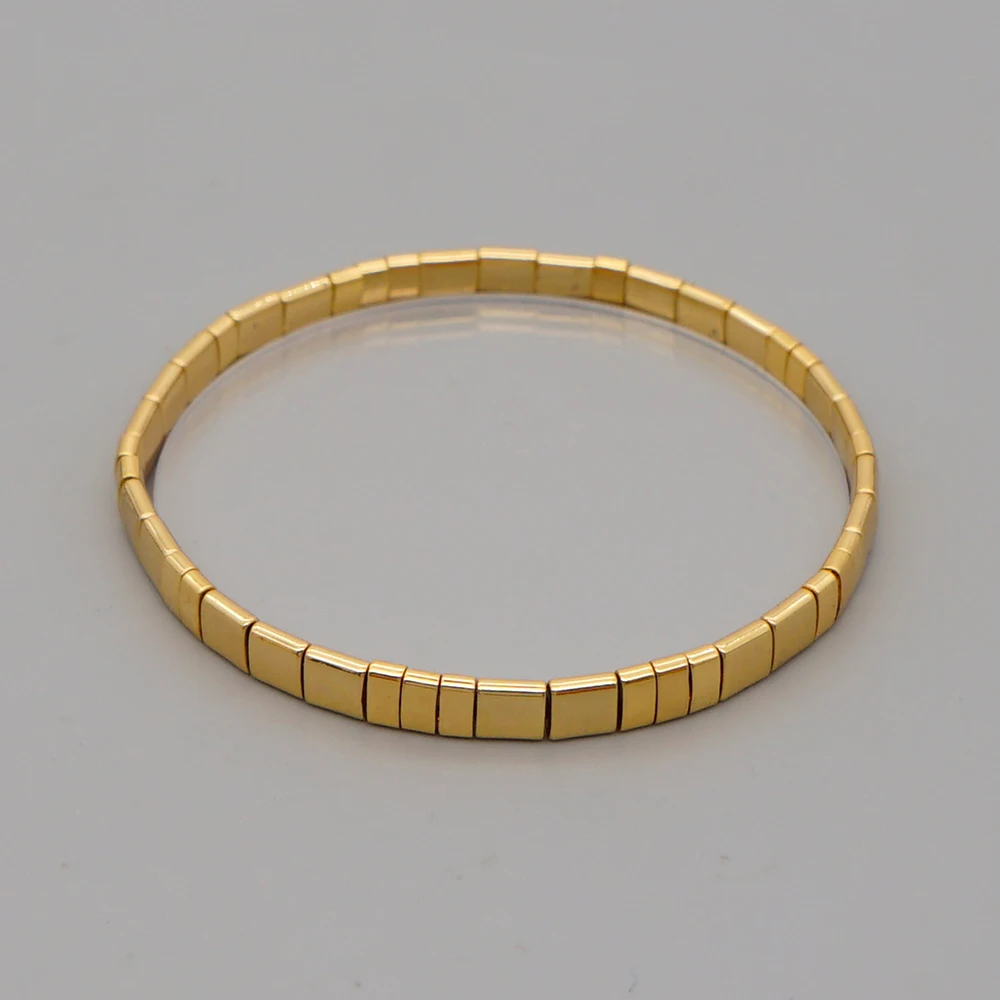 Go2boho Tila Bracelets For Women Men Couple Jewelry Gift Classic Jewellery Gold Color Beaded Pulseras Stretch Bracelet Wholesale