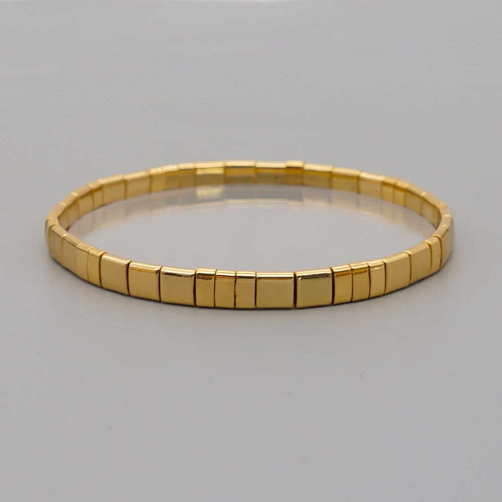 Go2boho Tila Bracelets For Women Men Couple Jewelry Gift Classic Jewellery Gold Color Beaded Pulseras Stretch Bracelet Wholesale