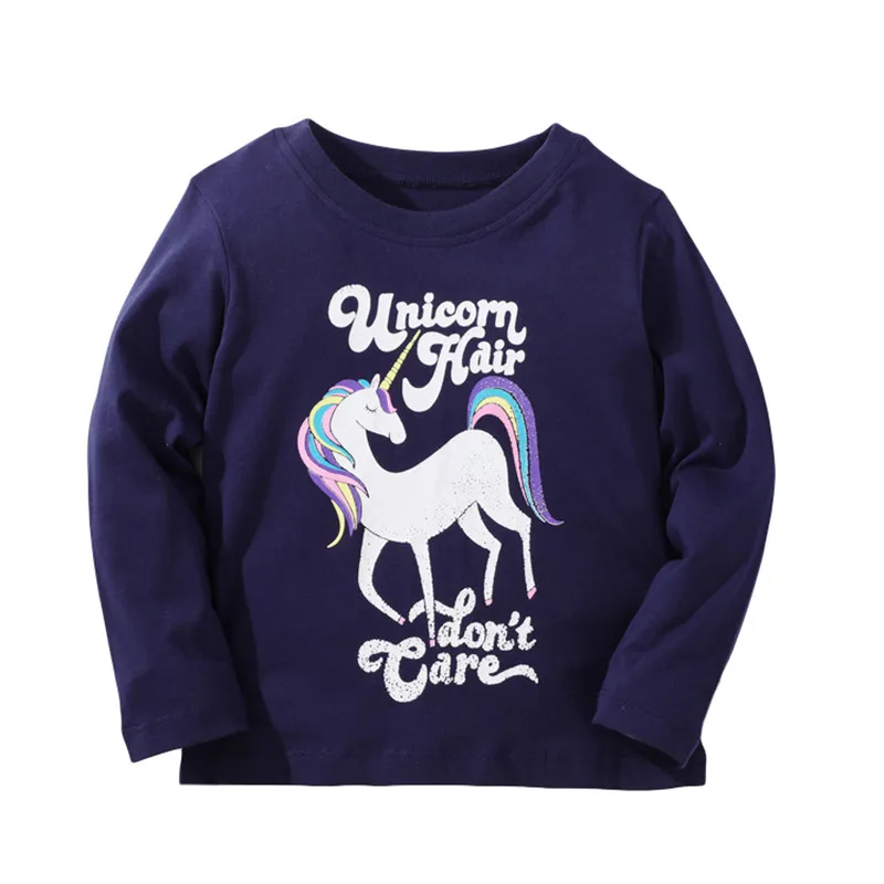 Jumping Meters New Arrival Autumn Spring Dinosaur Embroidery Hot Selling Toddler Kids Tees Tops Fashion Baby Girls Costume