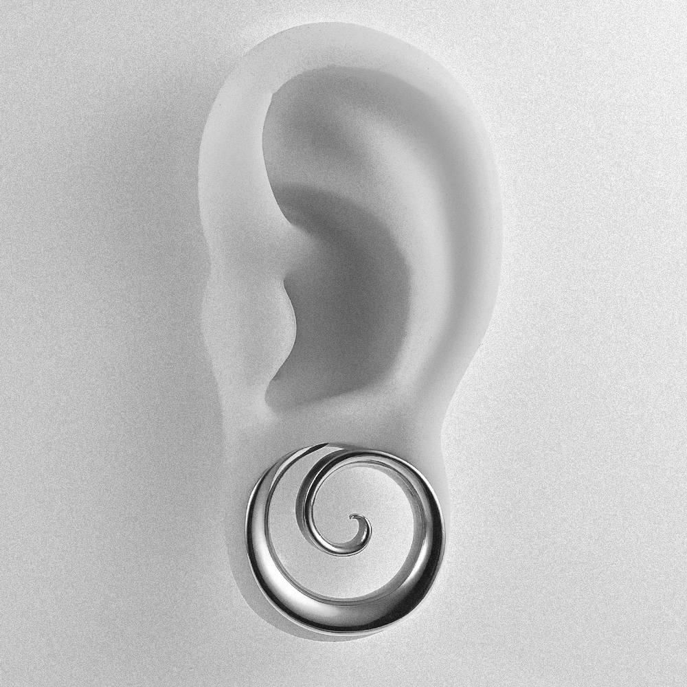 Doearko 2PCS Cool Stainless Steel Ear Tunnels Plugs Spiral Saddle Gauges For Earlobe Expander Piercing Body Jewelry Gift