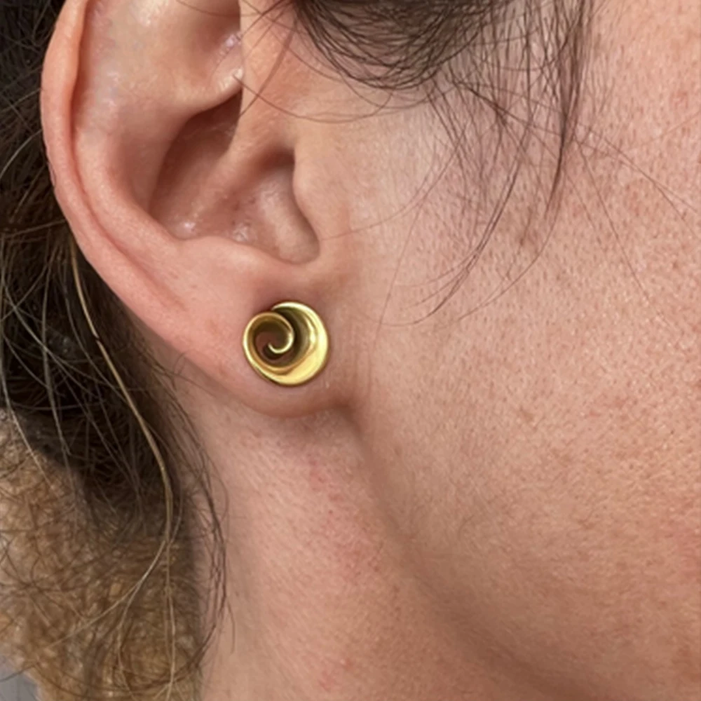 Doearko 2PCS Cool Stainless Steel Ear Tunnels Plugs Spiral Saddle Gauges For Earlobe Expander Piercing Body Jewelry Gift