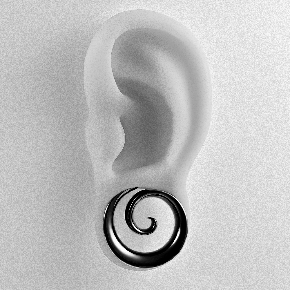 Doearko 2PCS Cool Stainless Steel Ear Tunnels Plugs Spiral Saddle Gauges For Earlobe Expander Piercing Body Jewelry Gift