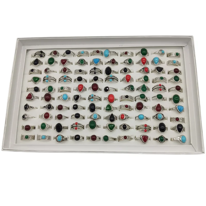 50000 Style Different Finger Rings Wholesale In Stock 100pc/Lot Hot Vintage Silver Gold Color New Alloy Joint Ring Party Women