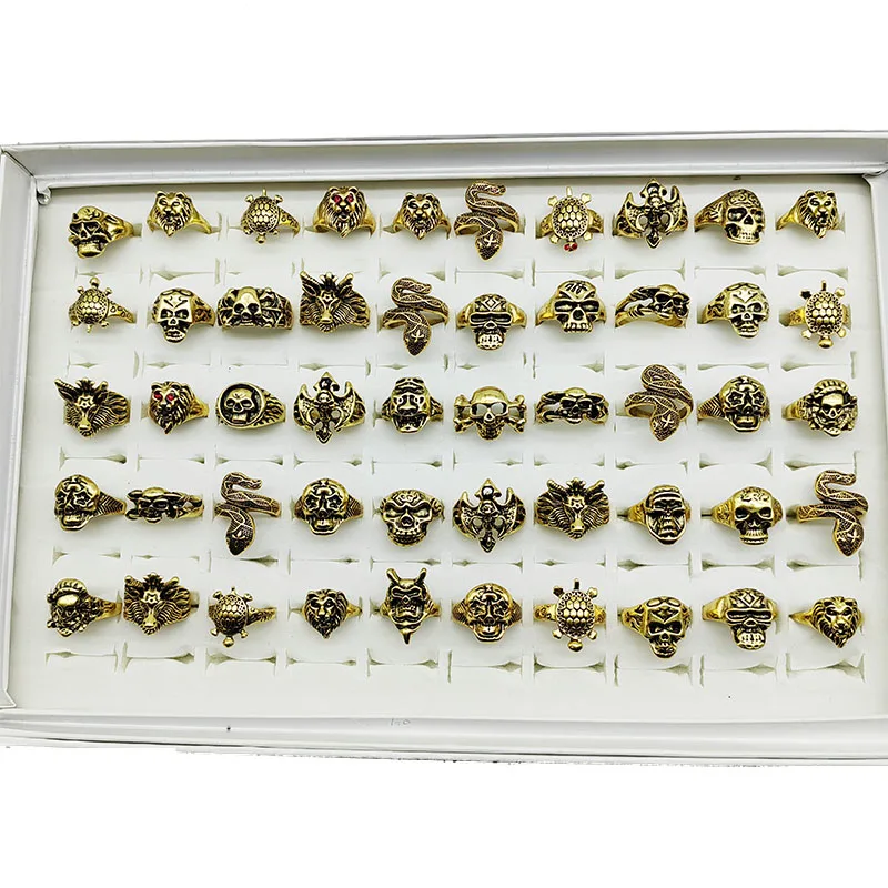 50000 Style Different Finger Rings Wholesale In Stock 100pc/Lot Hot Vintage Silver Gold Color New Alloy Joint Ring Party Women
