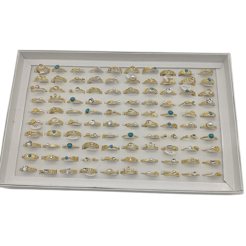 50000 Style Different Finger Rings Wholesale In Stock 100pc/Lot Hot Vintage Silver Gold Color New Alloy Joint Ring Party Women