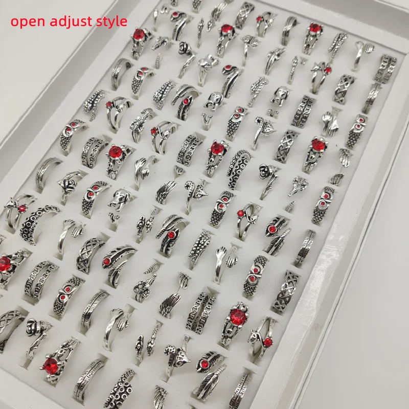 50000 Style Different Finger Rings Wholesale In Stock 100pc/Lot Hot Vintage Silver Gold Color New Alloy Joint Ring Party Women
