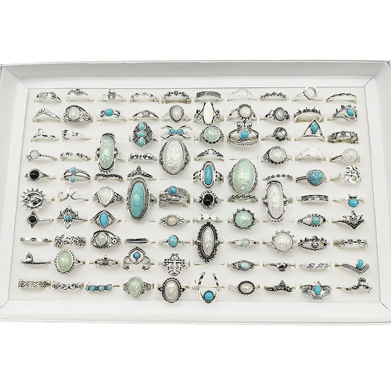 50000 Style Different Finger Rings Wholesale In Stock 100pc/Lot Hot Vintage Silver Gold Color New Alloy Joint Ring Party Women