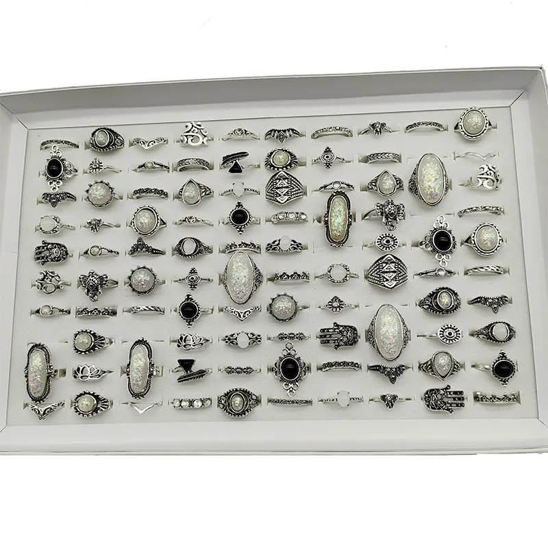 50000 Style Different Finger Rings Wholesale In Stock 100pc/Lot Hot Vintage Silver Gold Color New Alloy Joint Ring Party Women