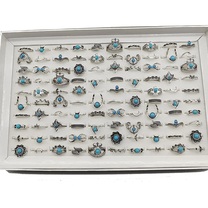 50000 Style Different Finger Rings Wholesale In Stock 100pc/Lot Hot Vintage Silver Gold Color New Alloy Joint Ring Party Women