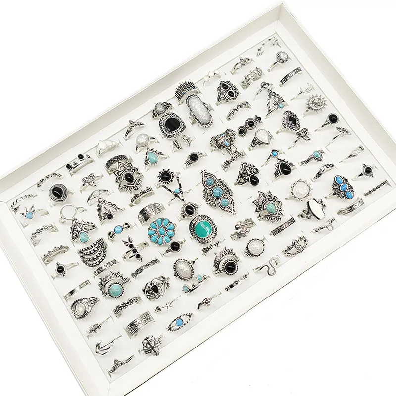 50000 Style Different Finger Rings Wholesale In Stock 100pc/Lot Hot Vintage Silver Gold Color New Alloy Joint Ring Party Women