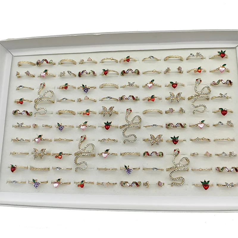 50000 Style Different Finger Rings Wholesale In Stock 100pc/Lot Hot Vintage Silver Gold Color New Alloy Joint Ring Party Women