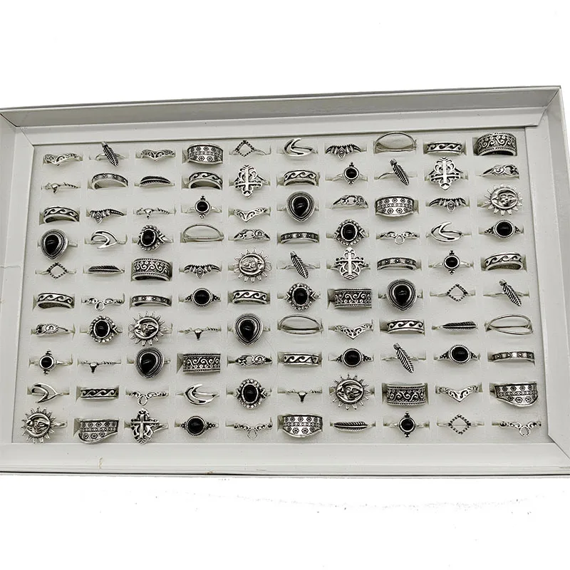50000 Style Different Finger Rings Wholesale In Stock 100pc/Lot Hot Vintage Silver Gold Color New Alloy Joint Ring Party Women