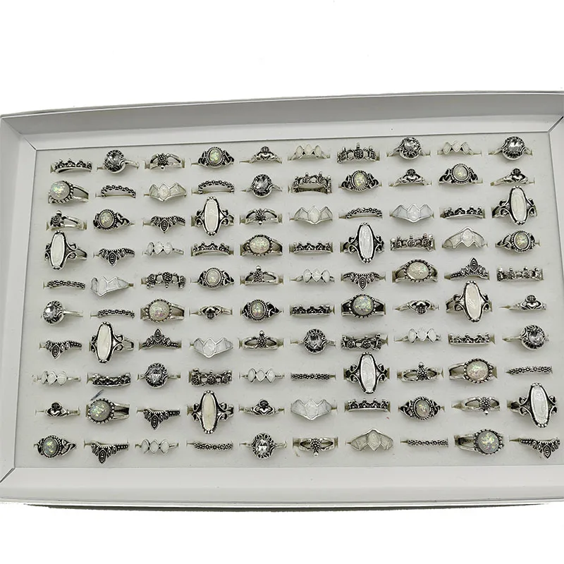 50000 Style Different Finger Rings Wholesale In Stock 100pc/Lot Hot Vintage Silver Gold Color New Alloy Joint Ring Party Women