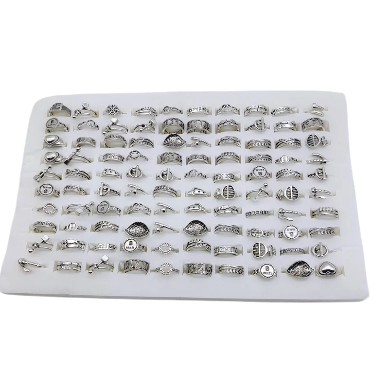 50000 Style Different Finger Rings Wholesale In Stock 100pc/Lot Hot Vintage Silver Gold Color New Alloy Joint Ring Party Women