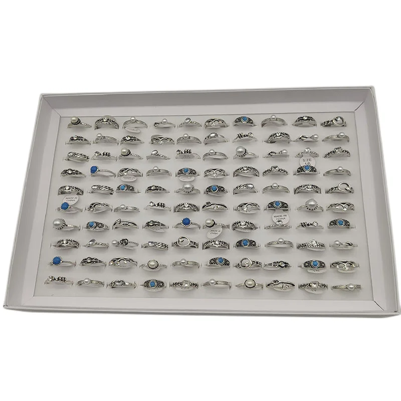 50000 Style Different Finger Rings Wholesale In Stock 100pc/Lot Hot Vintage Silver Gold Color New Alloy Joint Ring Party Women