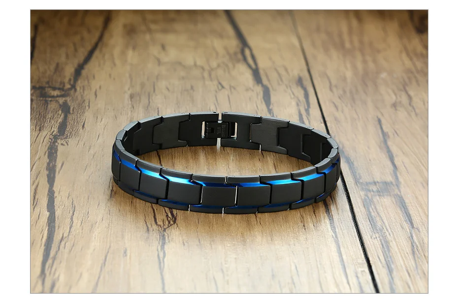 Vnox 12mm Men's Bracelets Stainless Steel Link Chain Stylish Casual Gents Wristband Chunky Punk Gothic Male Jewelry