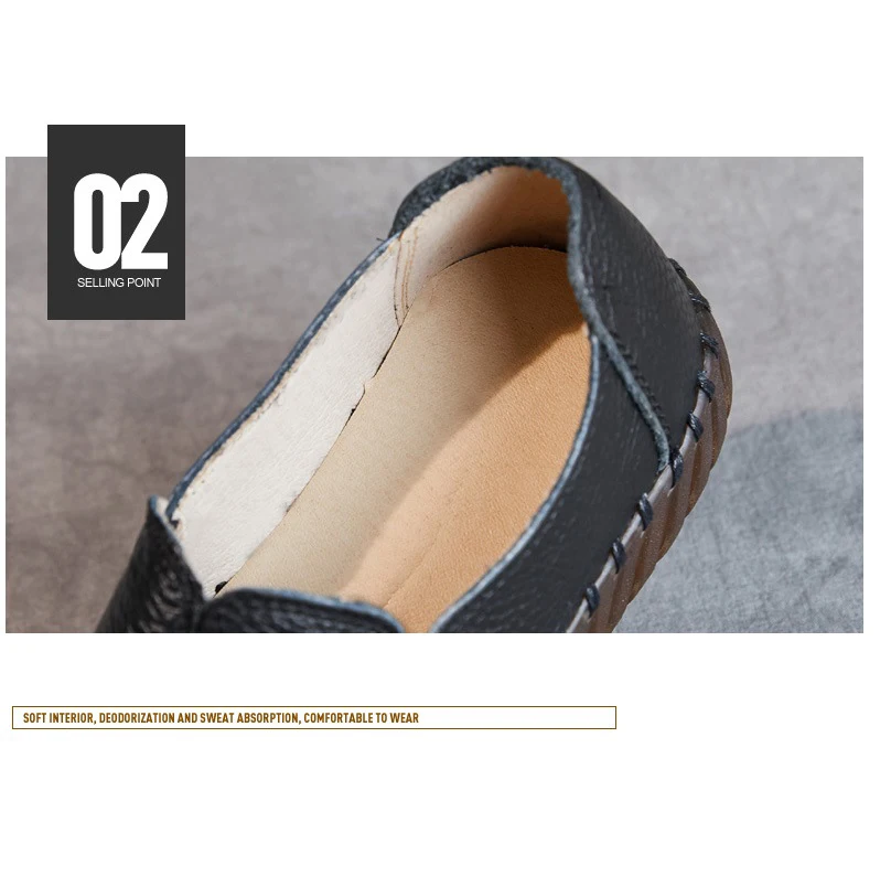 Real Leather Cutout Sandals Ladies White Ballet Flats Woman Slip On Loafer Women's Hospital Comfy Nurse Shoes Mother Flat Sandal