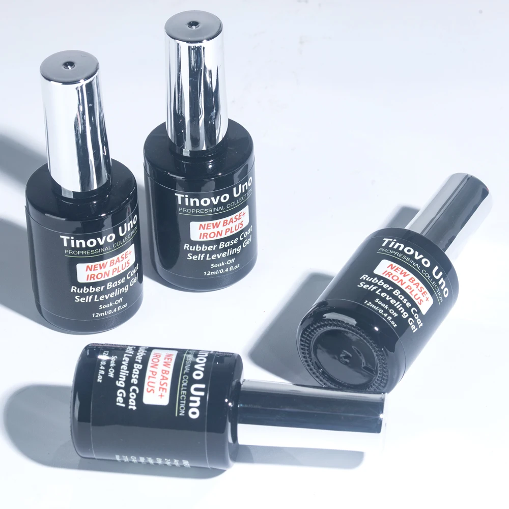 Tinovo Uno NEW Rubber Base Gel Polish Self Leveling Base Coat Gellak In A Bottle 12ML Semi Permanent UV/LED Maicure Nails Art