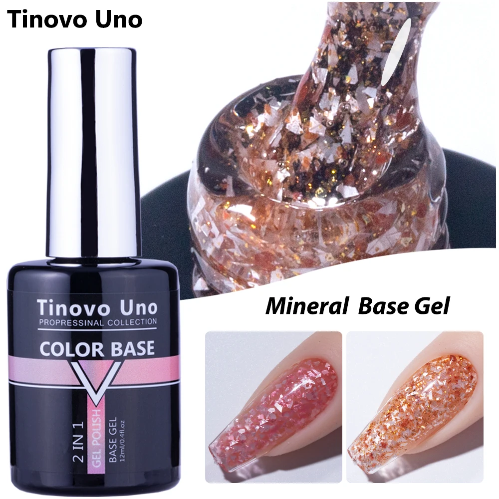 Tinovo Uno NEW Rubber Base Gel Polish Self Leveling Base Coat Gellak In A Bottle 12ML Semi Permanent UV/LED Maicure Nails Art