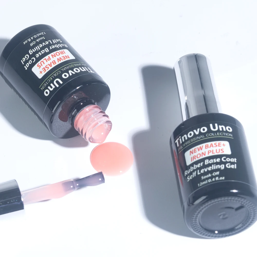 Tinovo Uno NEW Rubber Base Gel Polish Self Leveling Base Coat Gellak In A Bottle 12ML Semi Permanent UV/LED Maicure Nails Art