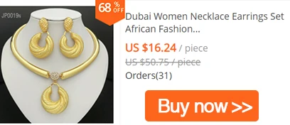 Dubai Gold Color Jewelry Set Cuban Necklace Earrings For Women Bride Wedding Jewelry Banquet Party Gift