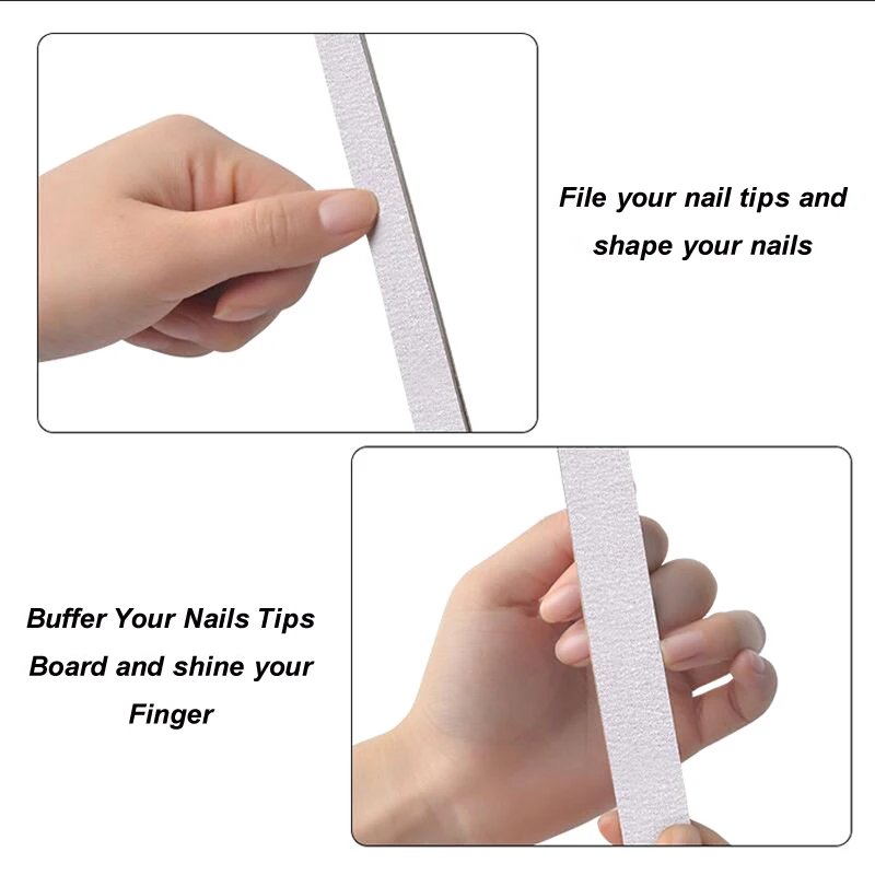 100 Pcs Replacement SandPaper Nail File Sanding Nails Material Sponge 80 100 180 240 Stainless Steel Handle Manicure Buffer Tool
