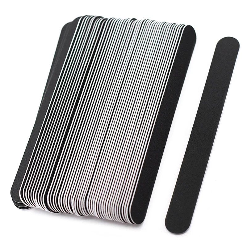 100 Pcs Replacement SandPaper Nail File Sanding Nails Material Sponge 80 100 180 240 Stainless Steel Handle Manicure Buffer Tool