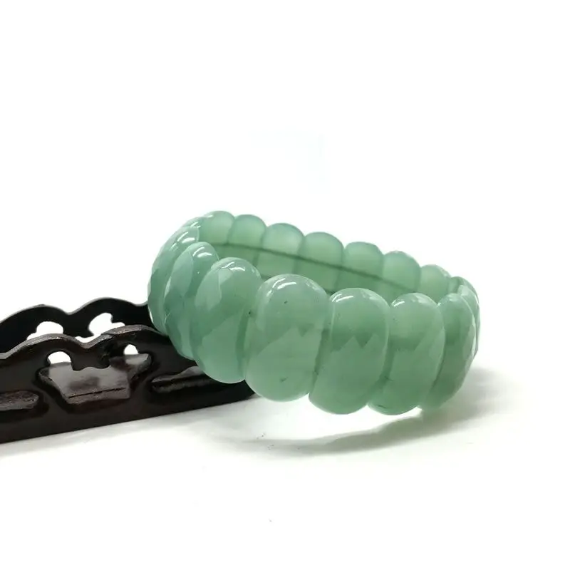 Wholesale 12X24mm Cut Natural Stone Agate Crystal Energy Stone Bracelet Single Layer Hand Sign Men's and Women's Fashion Jewelry
