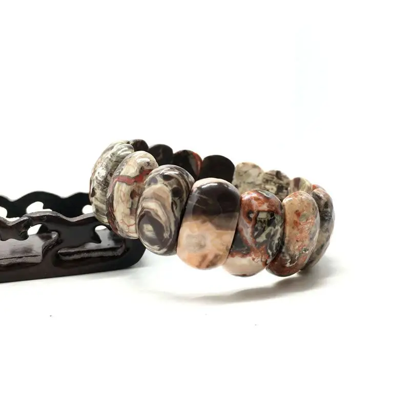Wholesale 12X24mm Cut Natural Stone Agate Crystal Energy Stone Bracelet Single Layer Hand Sign Men's and Women's Fashion Jewelry