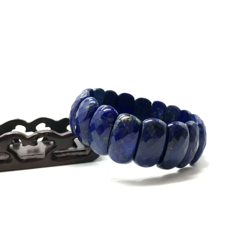 Wholesale 12X24mm Cut Natural Stone Agate Crystal Energy Stone Bracelet Single Layer Hand Sign Men's and Women's Fashion Jewelry