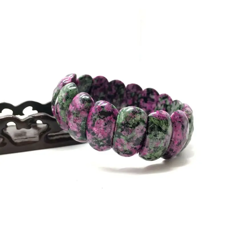 Wholesale 12X24mm Cut Natural Stone Agate Crystal Energy Stone Bracelet Single Layer Hand Sign Men's and Women's Fashion Jewelry
