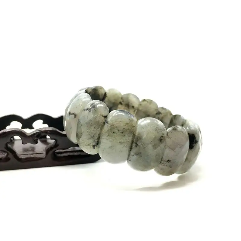 Wholesale 12X24mm Cut Natural Stone Agate Crystal Energy Stone Bracelet Single Layer Hand Sign Men's and Women's Fashion Jewelry