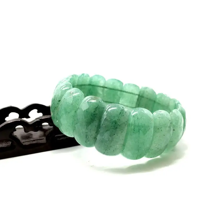 Wholesale 12X24mm Cut Natural Stone Agate Crystal Energy Stone Bracelet Single Layer Hand Sign Men's and Women's Fashion Jewelry