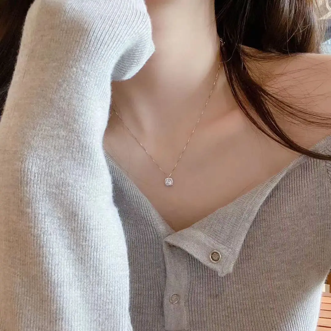 Jkeli 2026 NEW 100% 925 Sterling Silver Winter Collection Sparkling Love Necklace Fit DIY Women Fashion Original Jewelry Gift