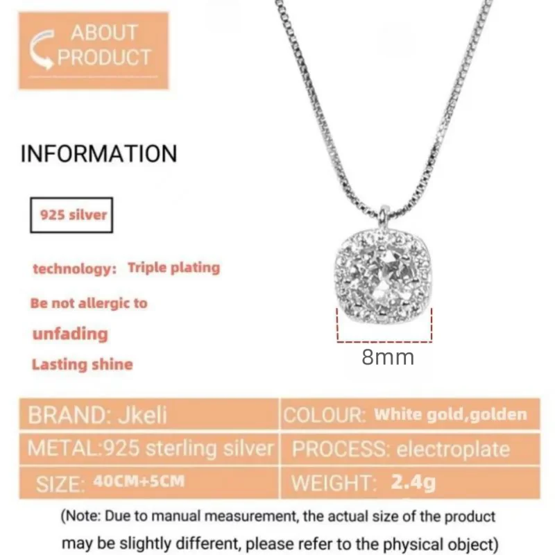 Jkeli 2026 NEW 100% 925 Sterling Silver Winter Collection Sparkling Love Necklace Fit DIY Women Fashion Original Jewelry Gift