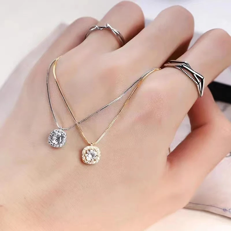 Jkeli 2026 NEW 100% 925 Sterling Silver Winter Collection Sparkling Love Necklace Fit DIY Women Fashion Original Jewelry Gift