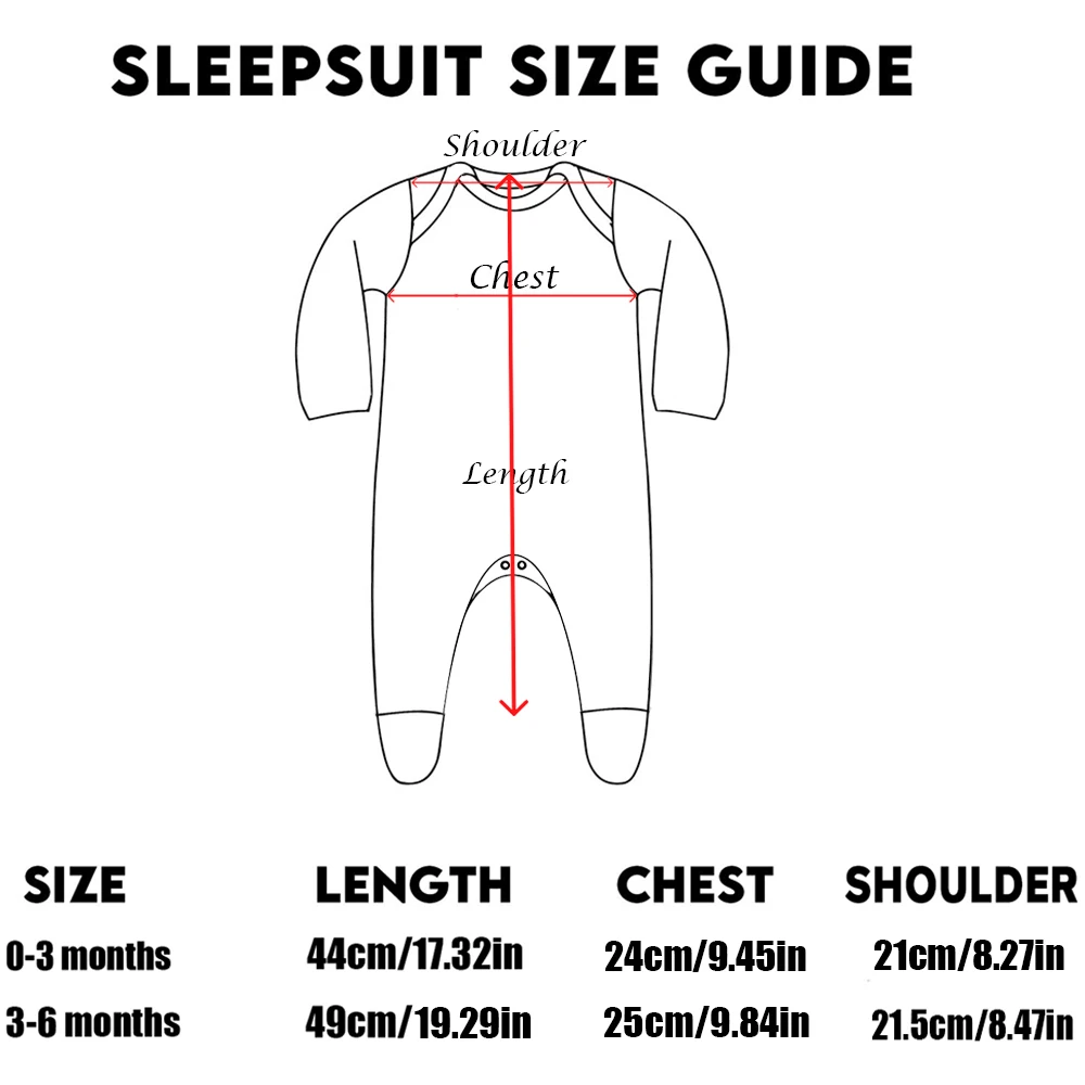 Custom Baby Babygrow Sleepsuit Your Design or Logo Printed Directly Onto A Bodysuit Baby Coming Home Outfit Newbron Shower Gift