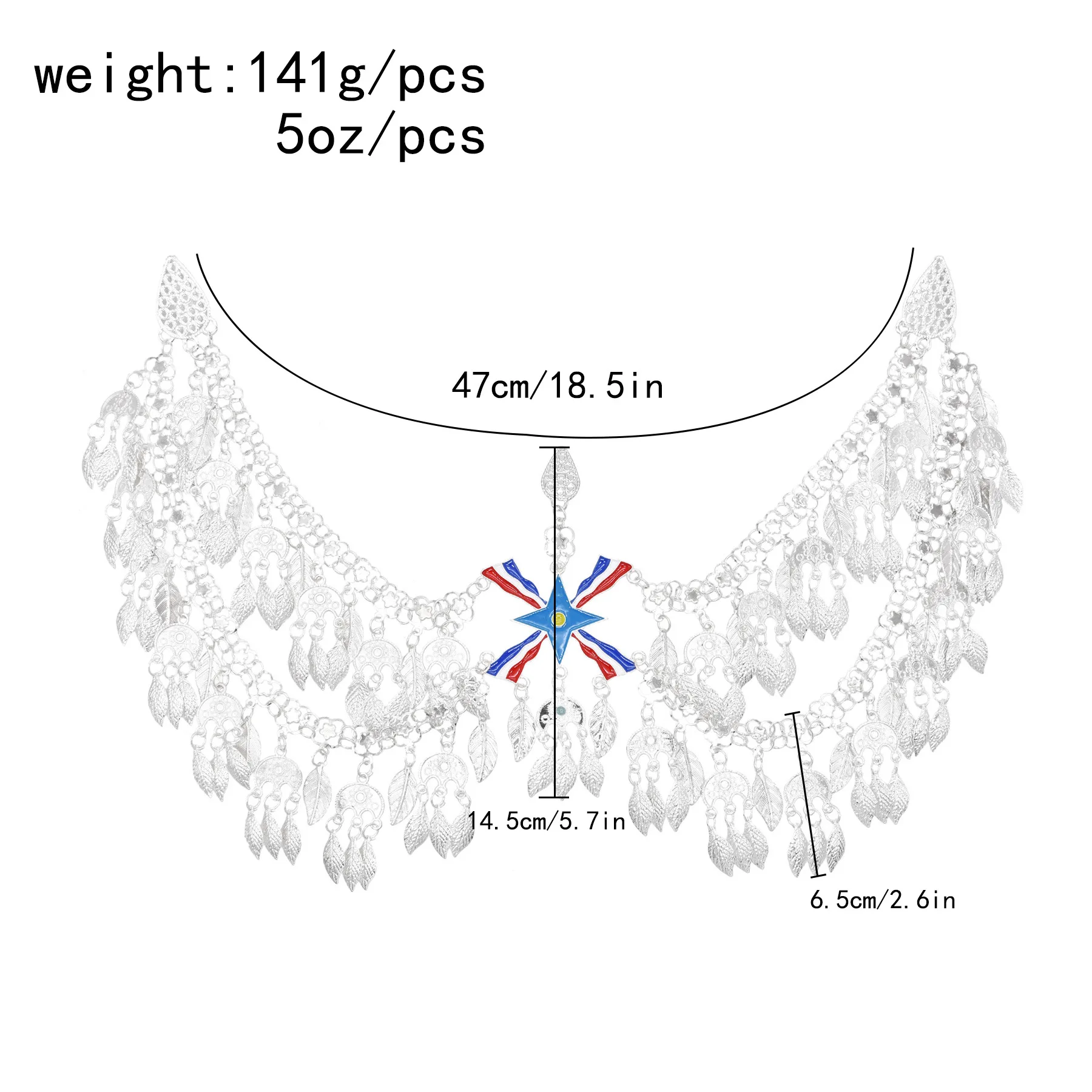 Sparkling Silver Plated Leaves Tassel Headband Hair Accessories Bohemian Bride Hair Jewelry Dance Party Banquet Fashion Gift