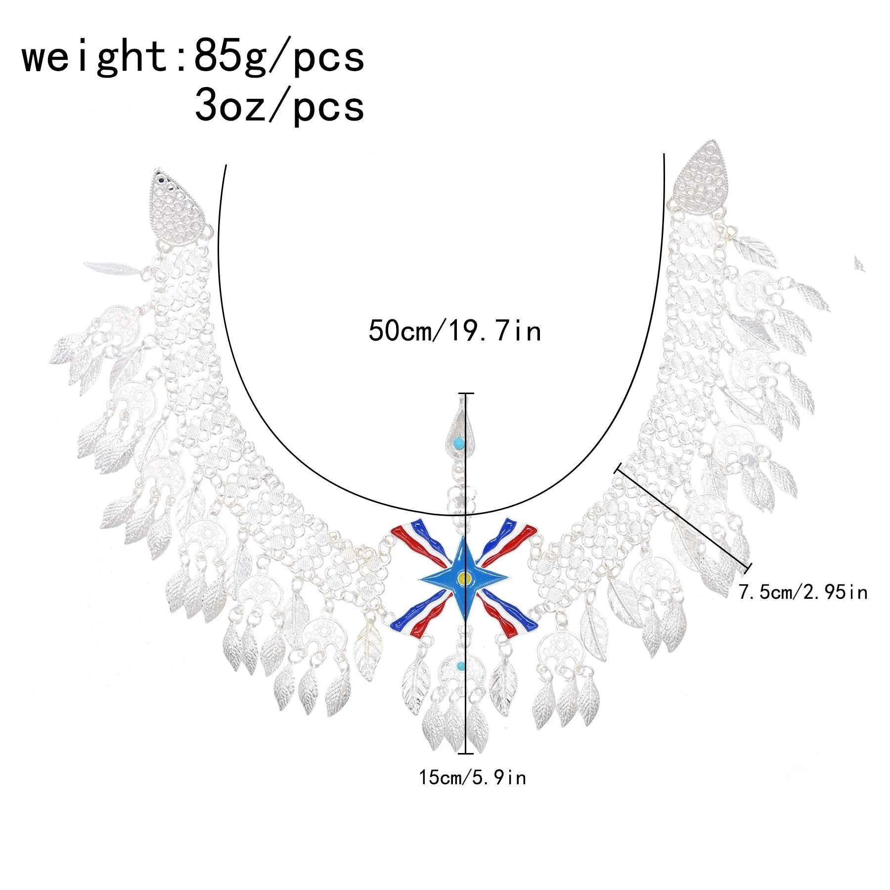 Sparkling Silver Plated Leaves Tassel Headband Hair Accessories Bohemian Bride Hair Jewelry Dance Party Banquet Fashion Gift