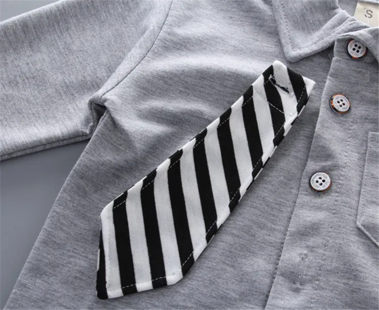 Lawadka Baby Boy Clothes Sets Long Sleeve Tie T-Shirt +Pants 2Pcs Outfits Cotton Sport Suit For Boy Clothes Spring Autumn 6M-3Y