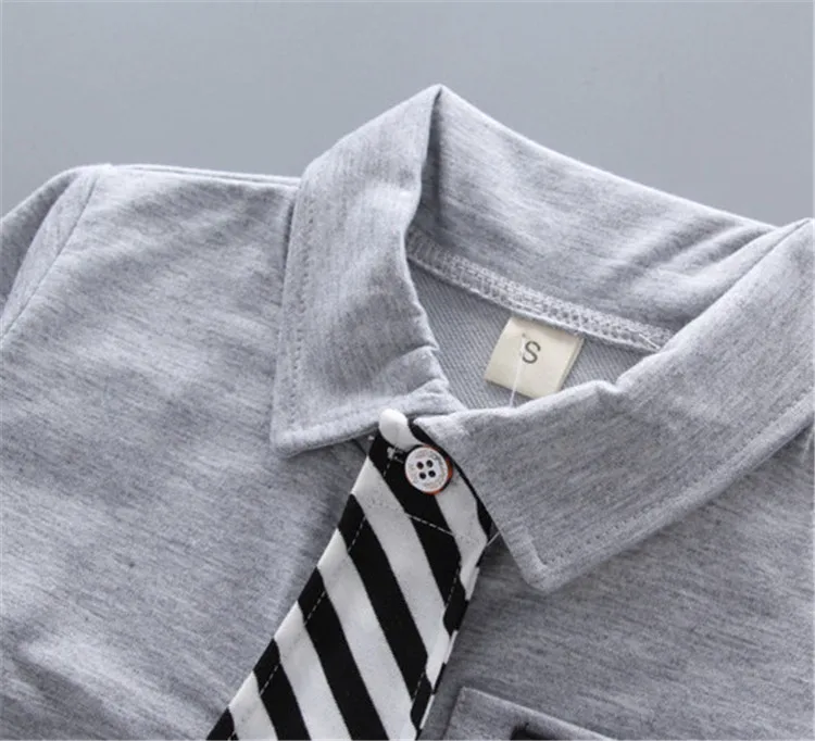 Lawadka Baby Boy Clothes Sets Long Sleeve Tie T-Shirt +Pants 2Pcs Outfits Cotton Sport Suit For Boy Clothes Spring Autumn 6M-3Y