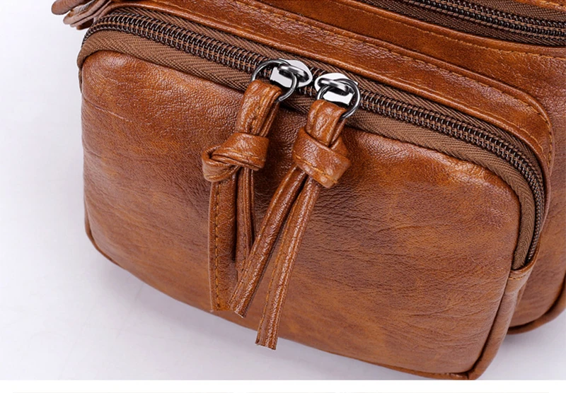 Yogodlns Vintage Crossbody Bag Women Soft PU Leather Shoulder Bag Multifunction Messenger Bag Small Square Bag Big Capacity Bag
